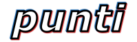 Punti logo with red and blue shadows